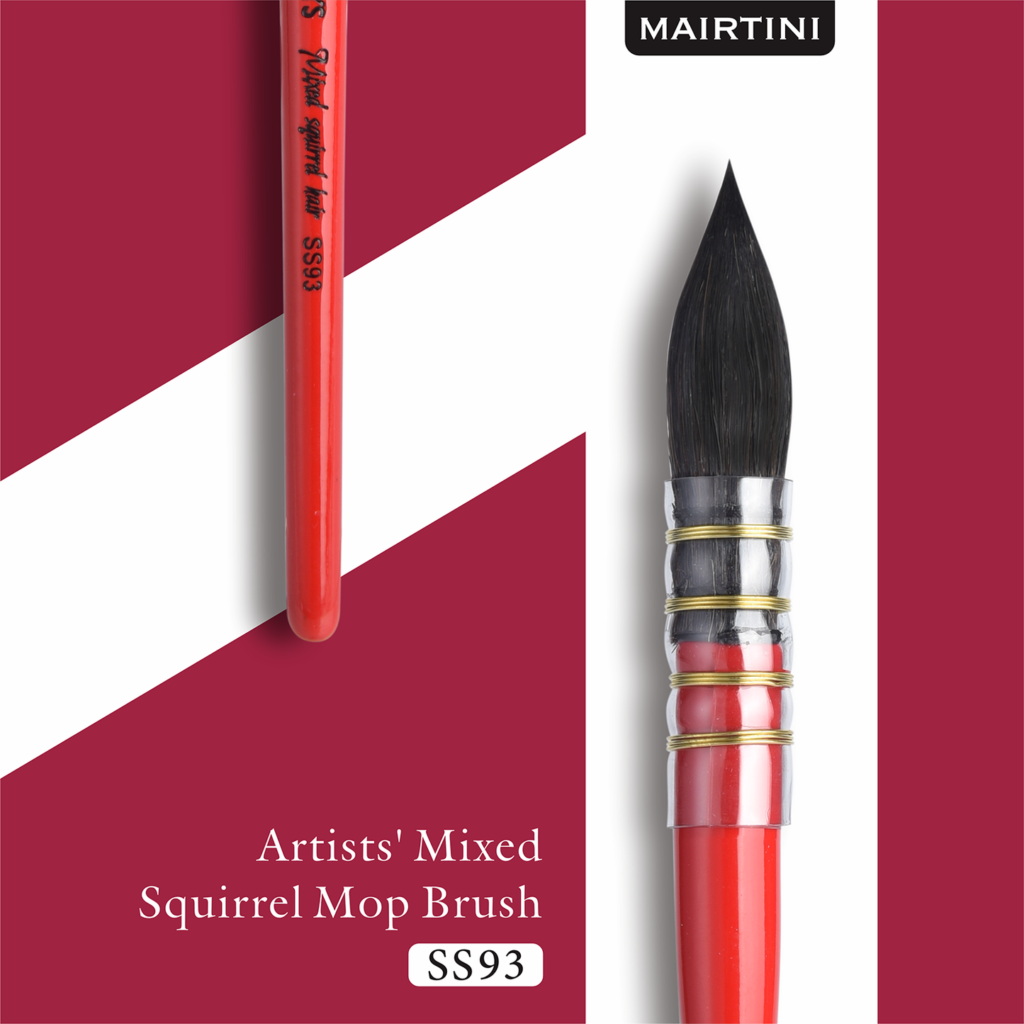 MAIRTINI SS93 Profi-Aquarellpinsel-Set (3-teilig) – Präzisionswerkzeuge für anspruchsvolle Aquarellmalerei