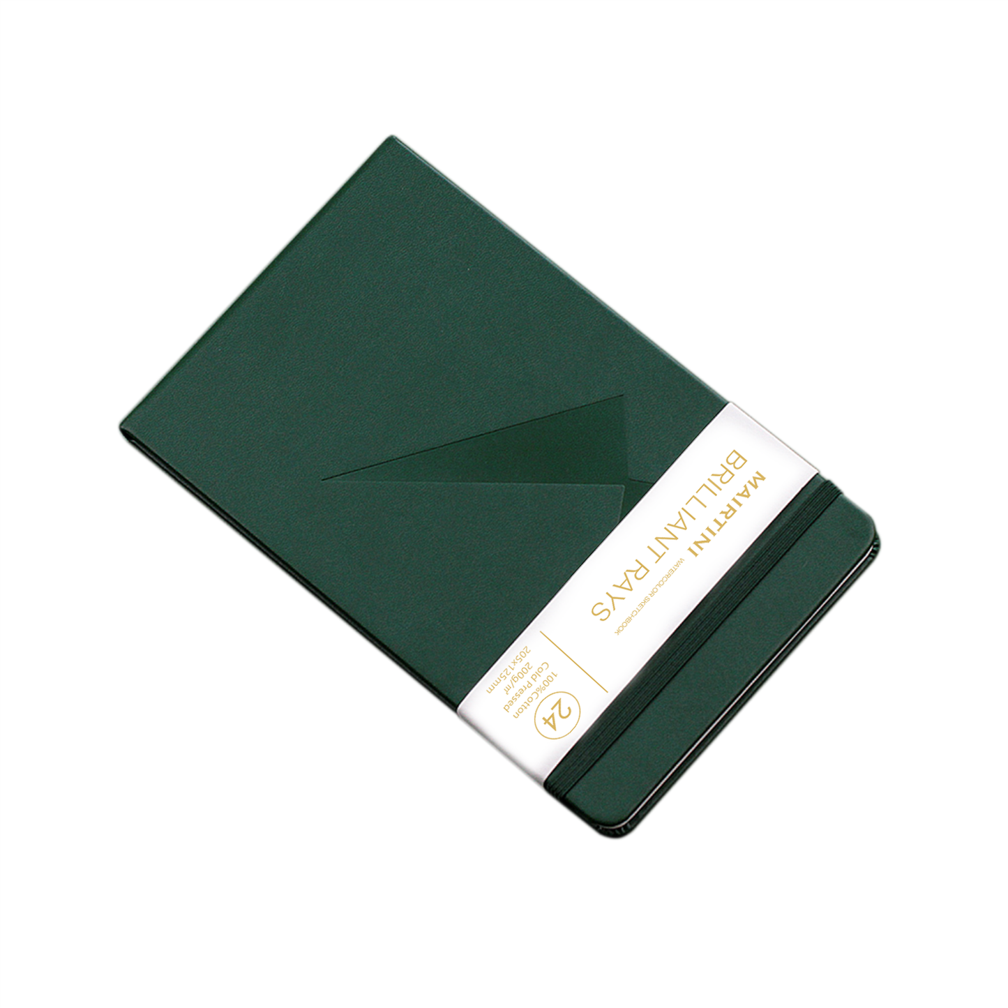 Mairtini Academy Tragbarer Aquarellblock aus 100% Baumwolle, 200 g, 24 Blatt