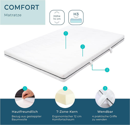 ESSENCE SLEEP COMFORT Komfortschaummatratze 14 cm Höhe - SETL