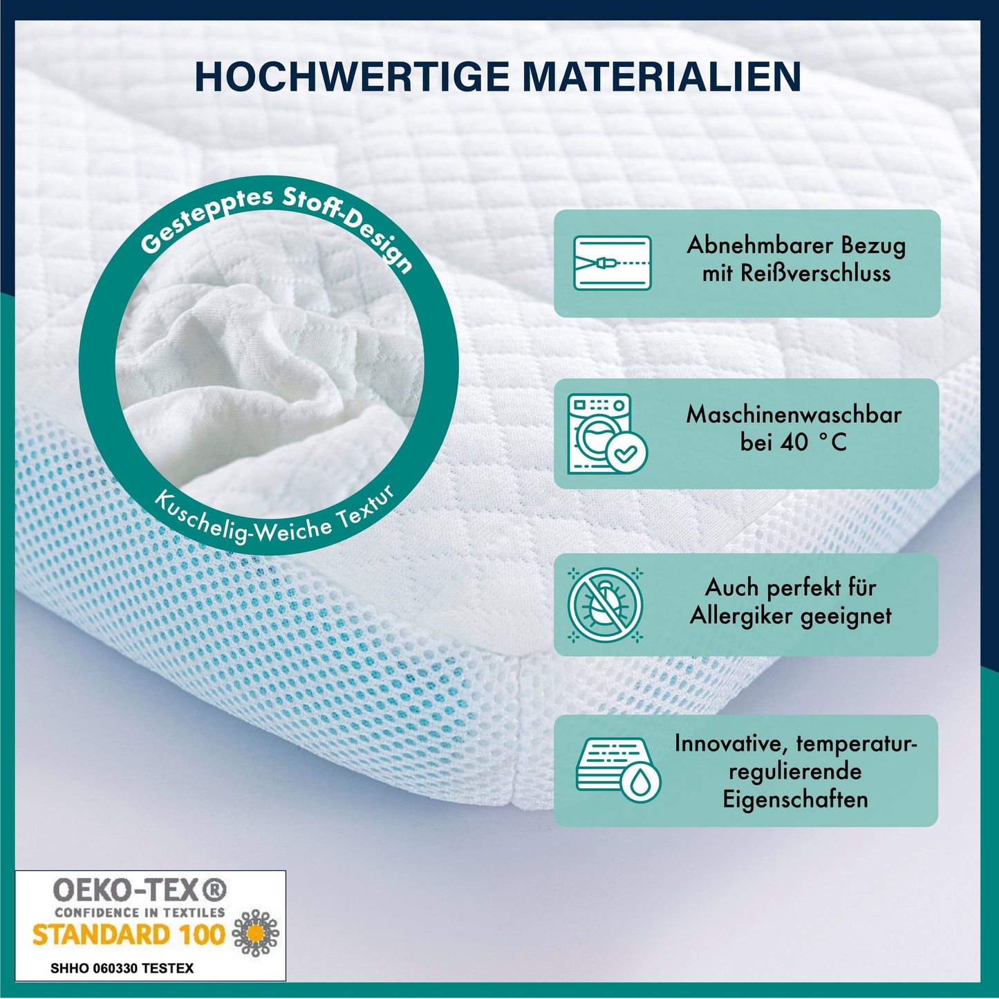 MyComfy Gelschaum Topper THEO - 7cm, 7 Zonen - SETL