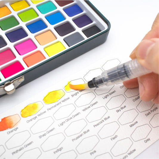 Artecho Aquarellfarben Set Premium - 50 / 100 / 128 Farben inkl. Zubehör - SETL