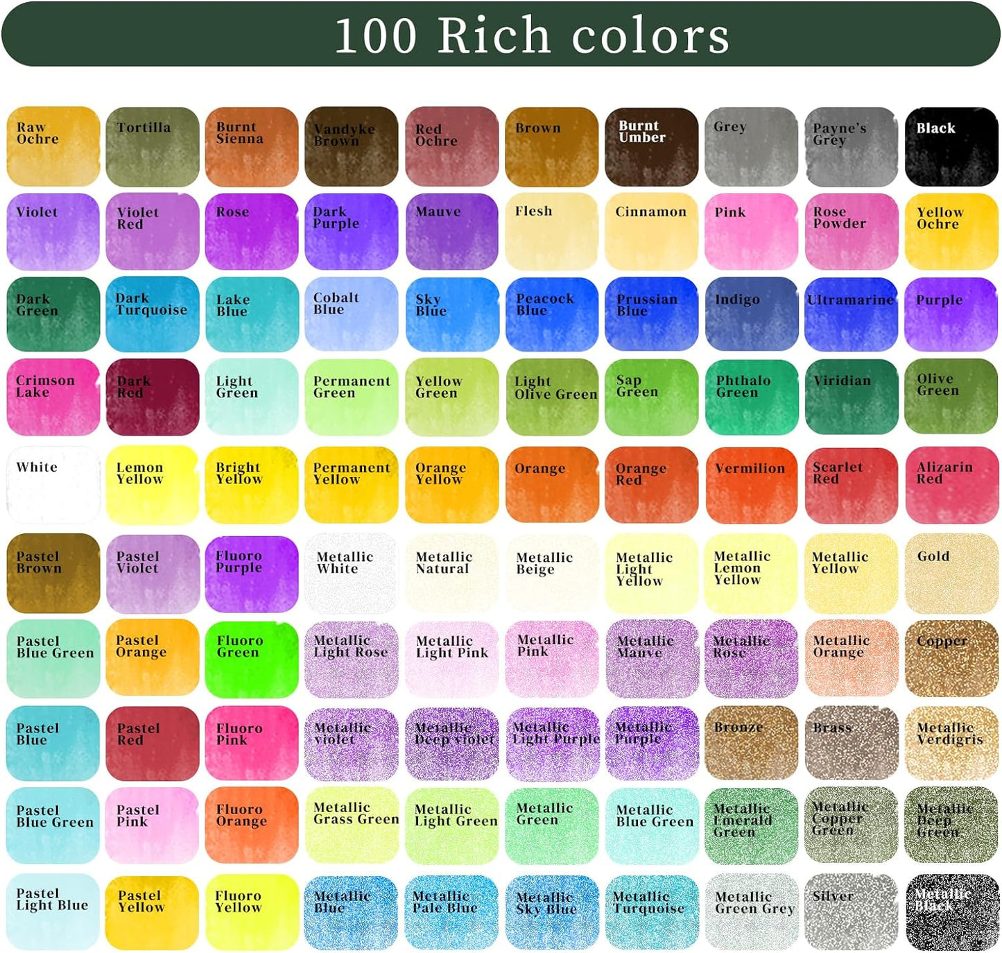 Artecho Aquarellfarben Set - 50 / 100 / 128 Wasserfarben mit Aquarellpapieren & Pinseln