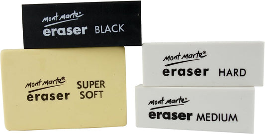Mont Marte Künstler Radiergummi Set 4-teilig