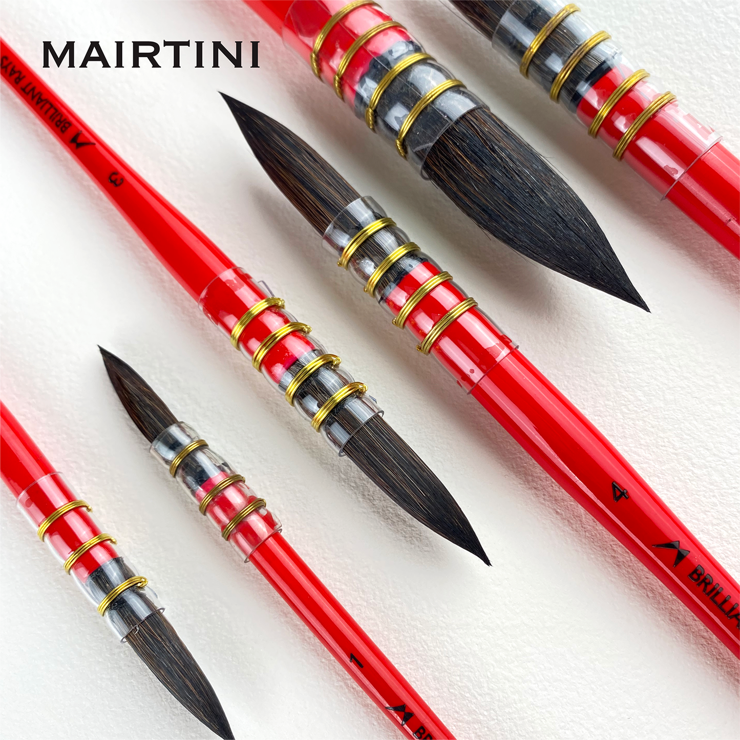 MAIRTINI SS93 Profi-Aquarellpinsel-Set (3-teilig) – Präzisionswerkzeuge für anspruchsvolle Aquarellmalerei