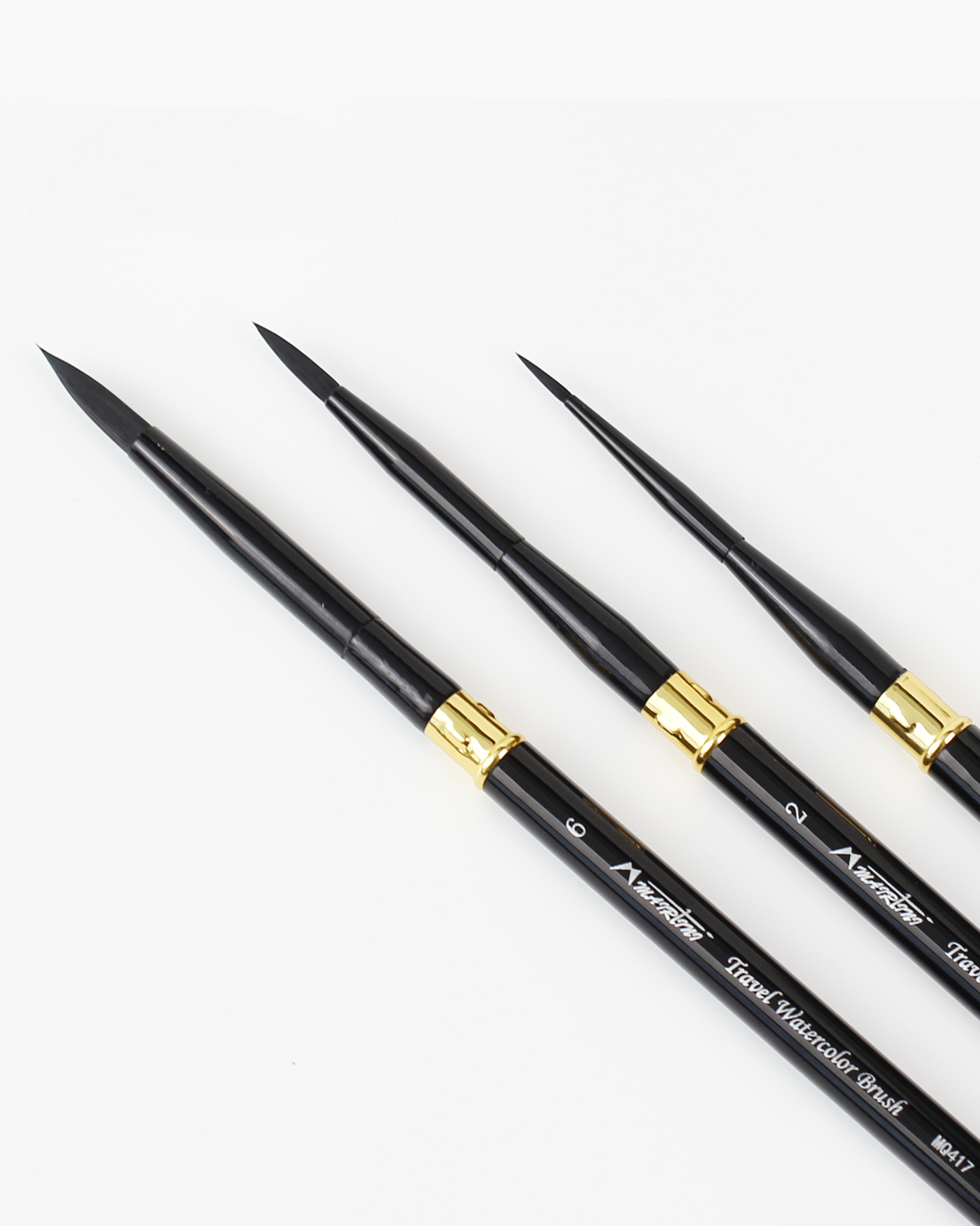 MAIRTINI TravelMate Aquarellpinsel – Reiseset Grün Nr.0/1/2/4/6 - SETL