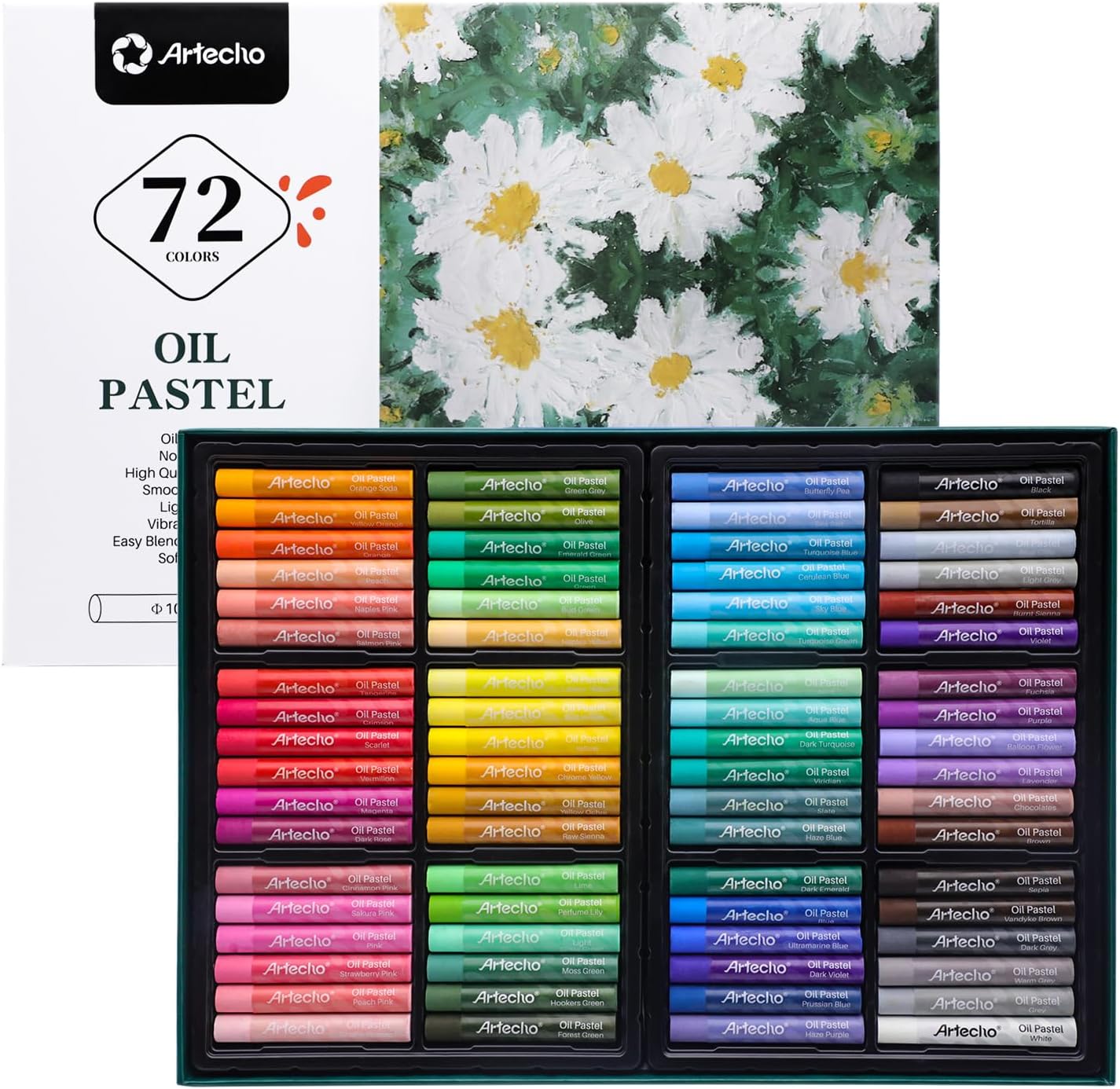 Artecho Ölpastellkreiden Set - 12 / 24 / 48 / 72 Farben - SETL