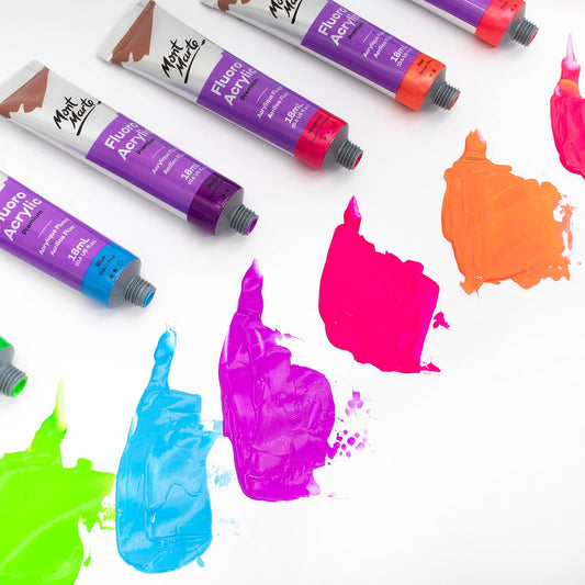 Mont Marte Acrylfarben Set Neon – 8x18ml in Tuben - SETL