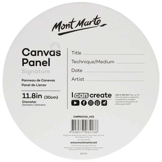 Mont Marte Runde Leinwandplatten Ø 30 cm, 2er Set - SETL