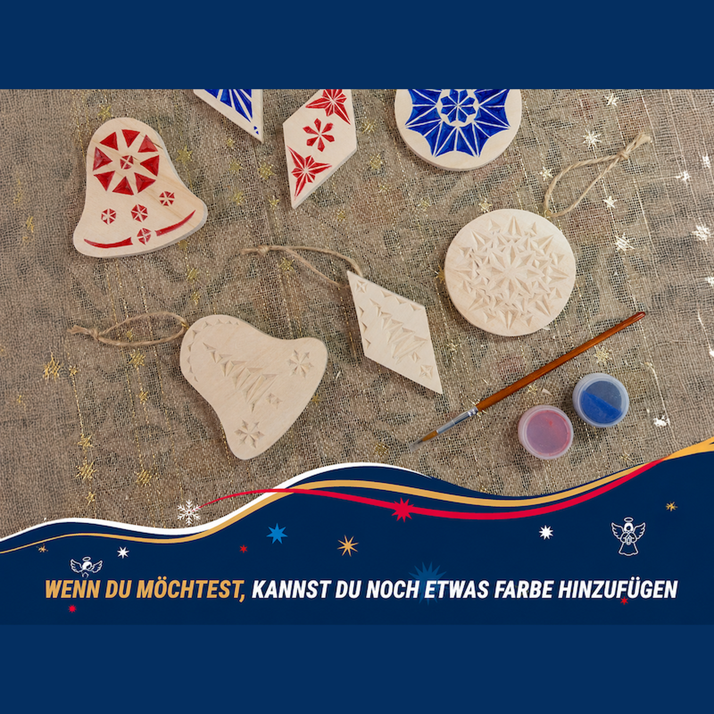 Beaver Craft Weihnachtsanhänger-Schnitzset