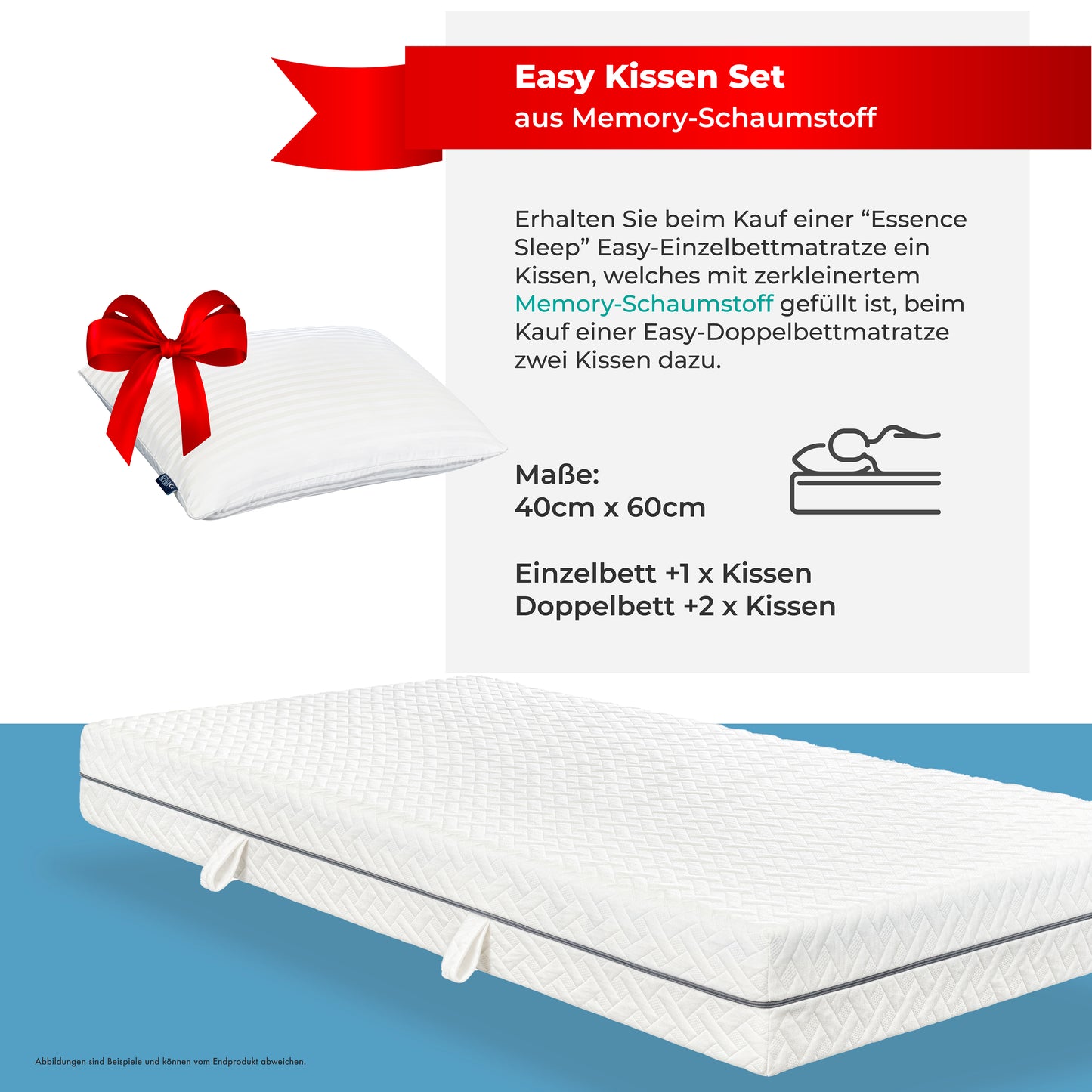 ESSENCE SLEEP EASY Schaumstoffmatratze – 18 cm, 7 Zonen, H2/H3 - SETL