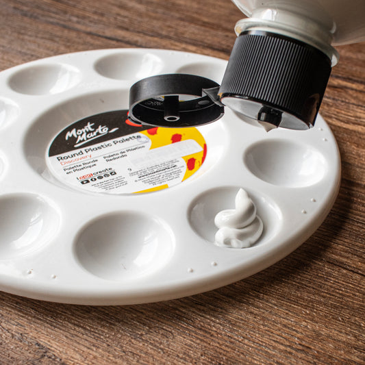 Mont Marte Acrylfarbe Signature - Grundfarben in 500ml Flasche, Weiß/ Schwarz/ Gold - SETL