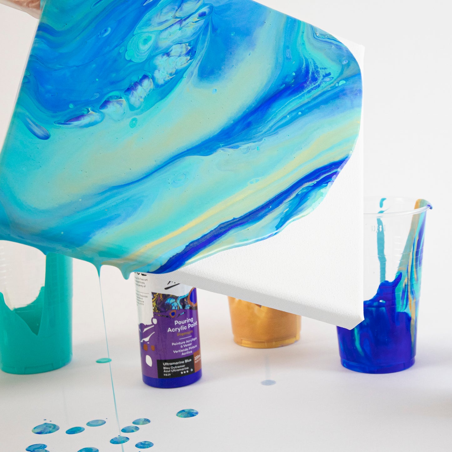 Mont Marte Pouring Set - Marina - 4x120ml in Flaschen - SETL