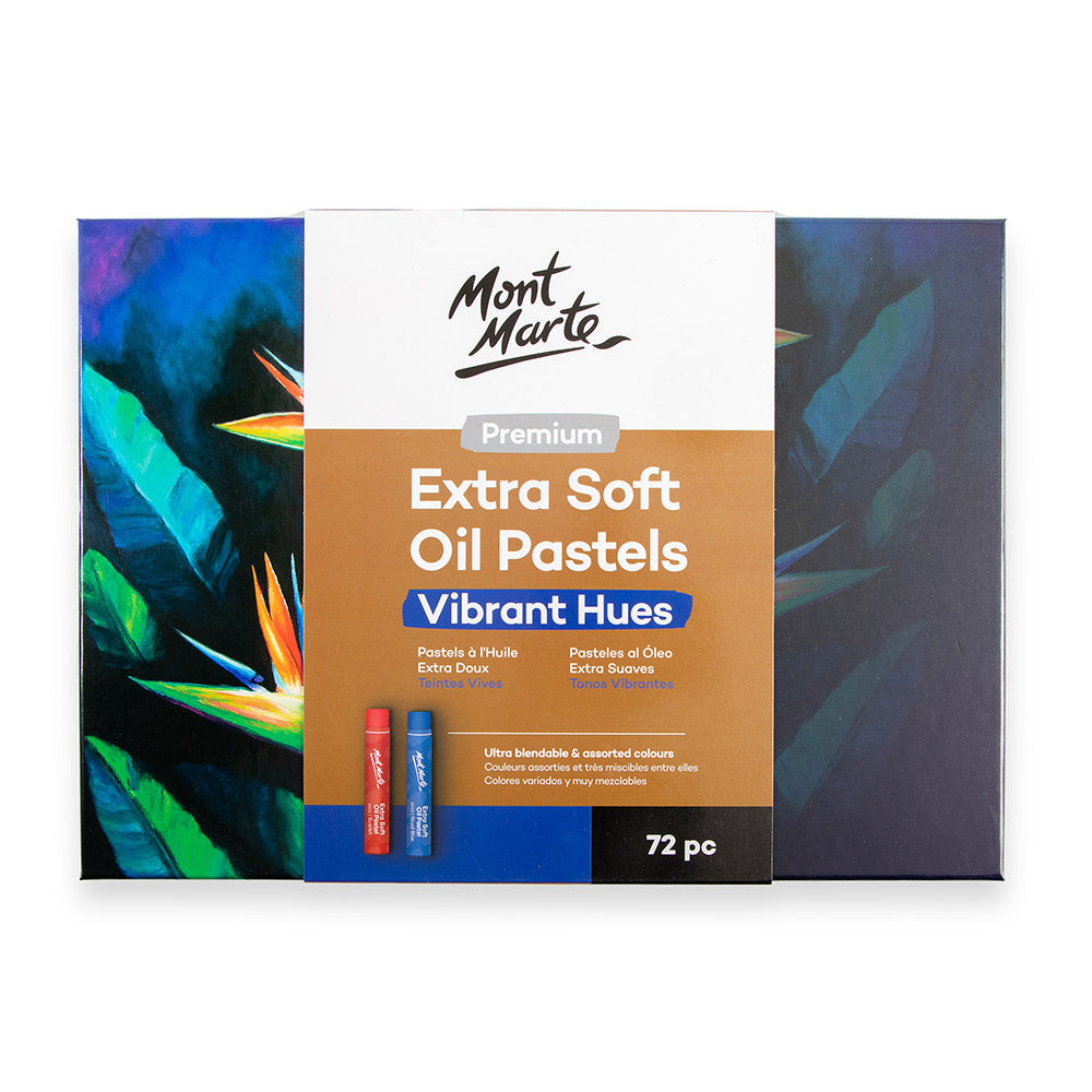 Mont Marte Ölpastellkreiden Set – Lebendige Farben, 39 / 52 / 72 Stk. - SETL