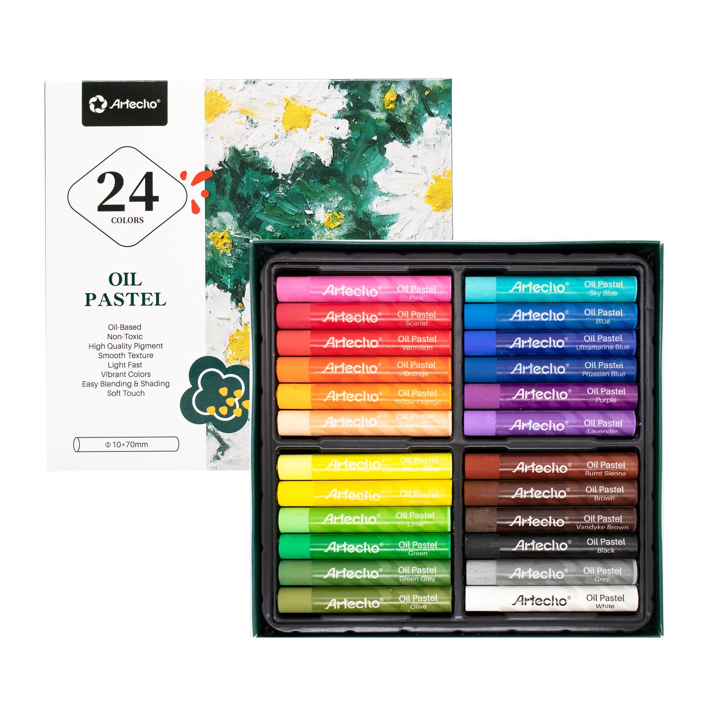 Artecho Ölpastellkreiden Set - 12 / 24 Farben - SETL