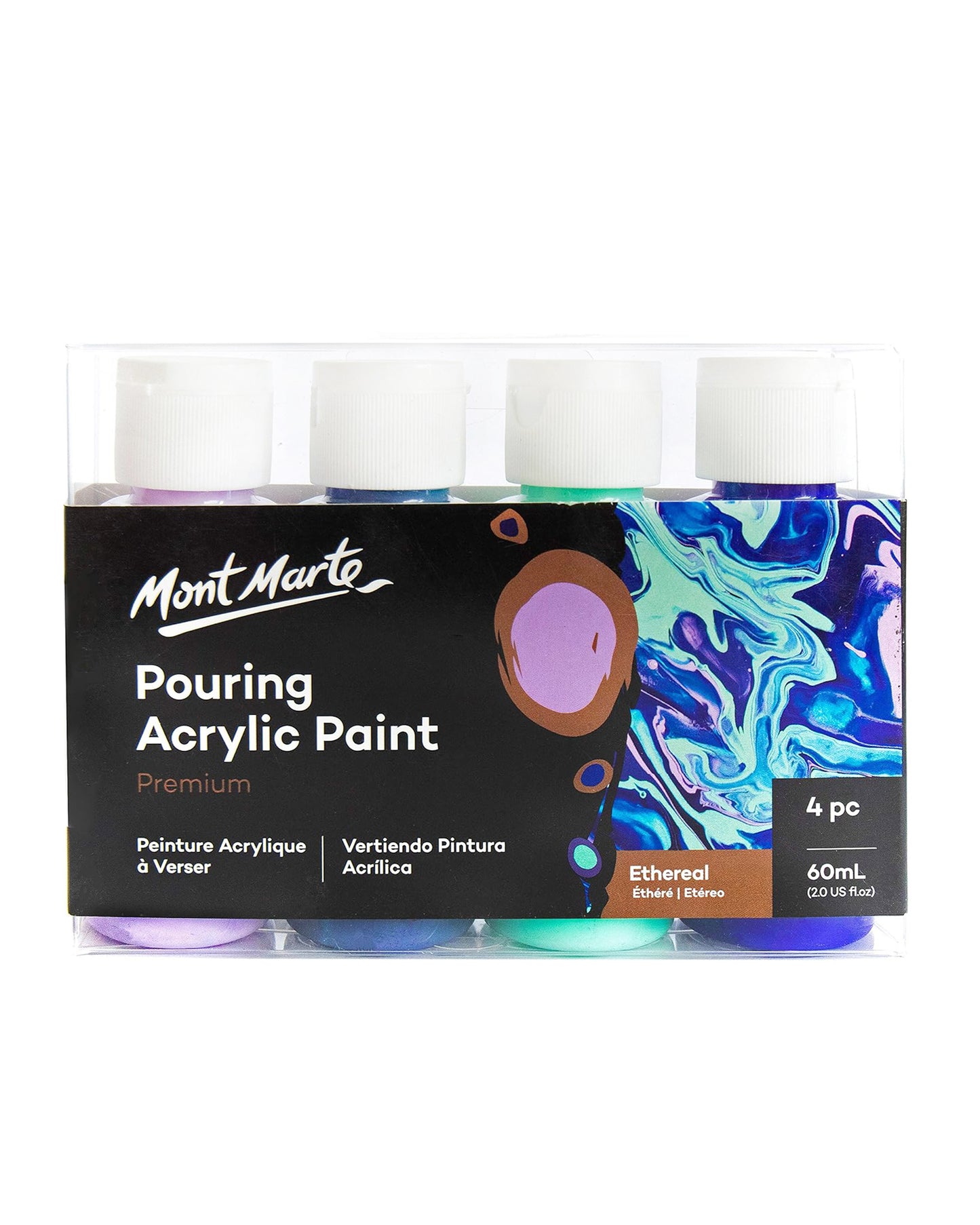 Mont Marte Pouring Set - Ethereal - 4x60ml in Flaschen