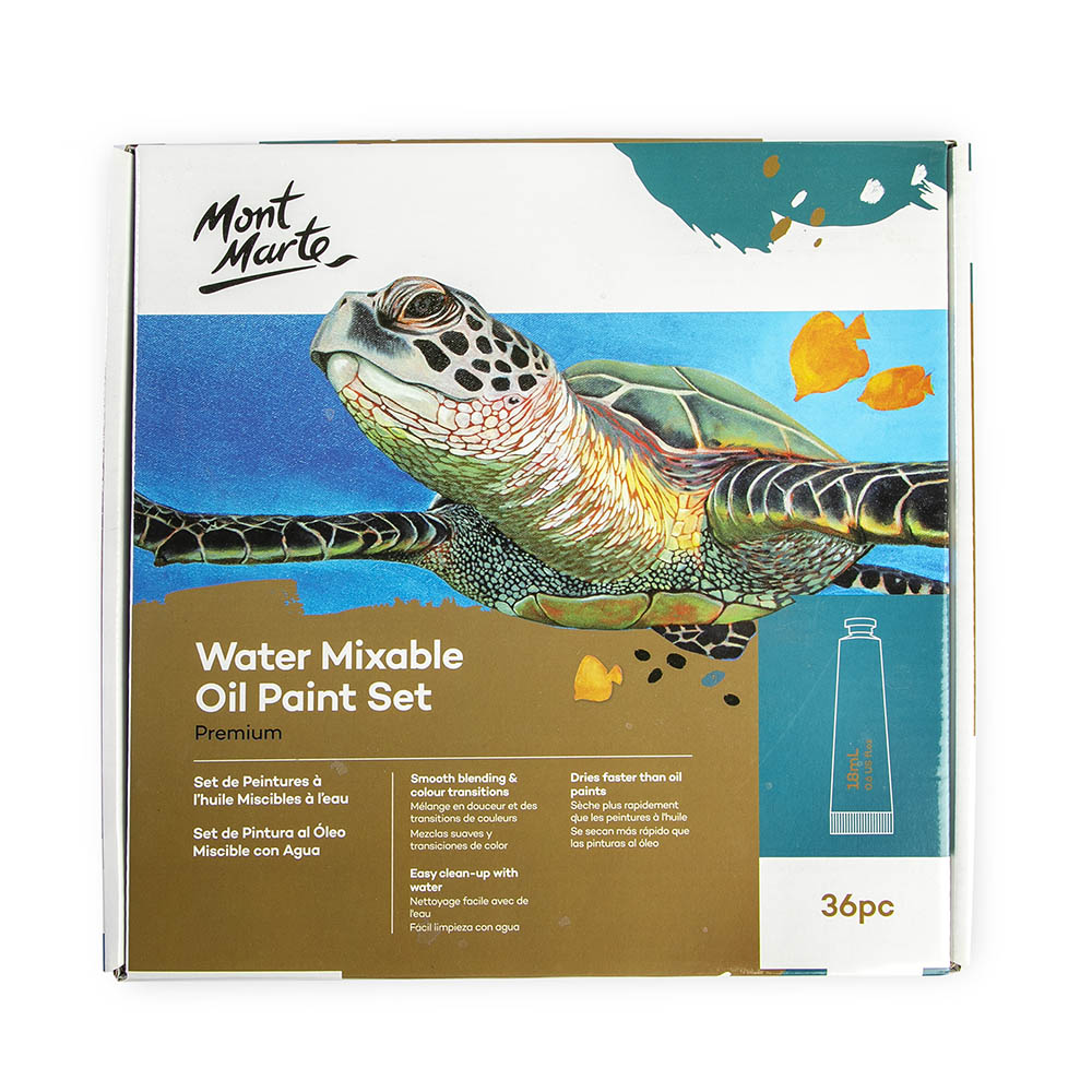 Mont Marte wasservermischbares Ölfarbenset 18 ml – Farbset mit 8 / 36 Farben - SETL