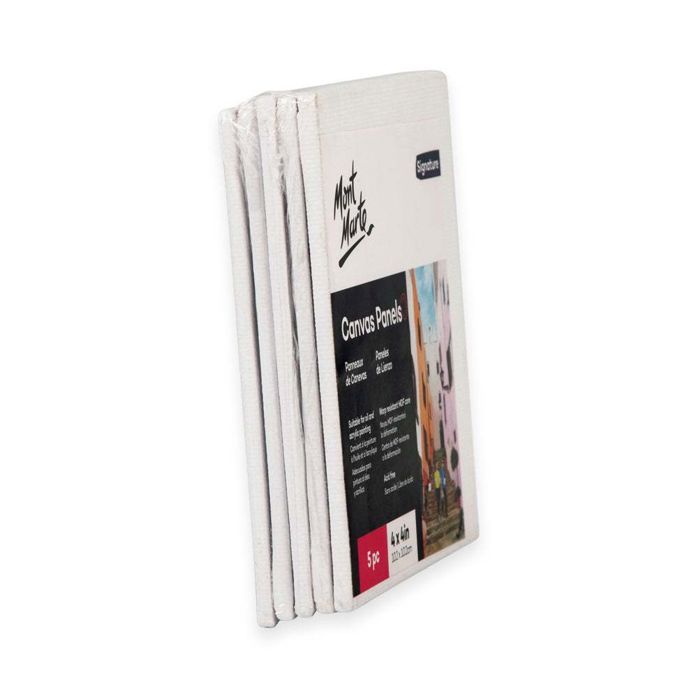 Mont Marte Leinwandplatten 10,2 x 10,2 cm, 5er Set