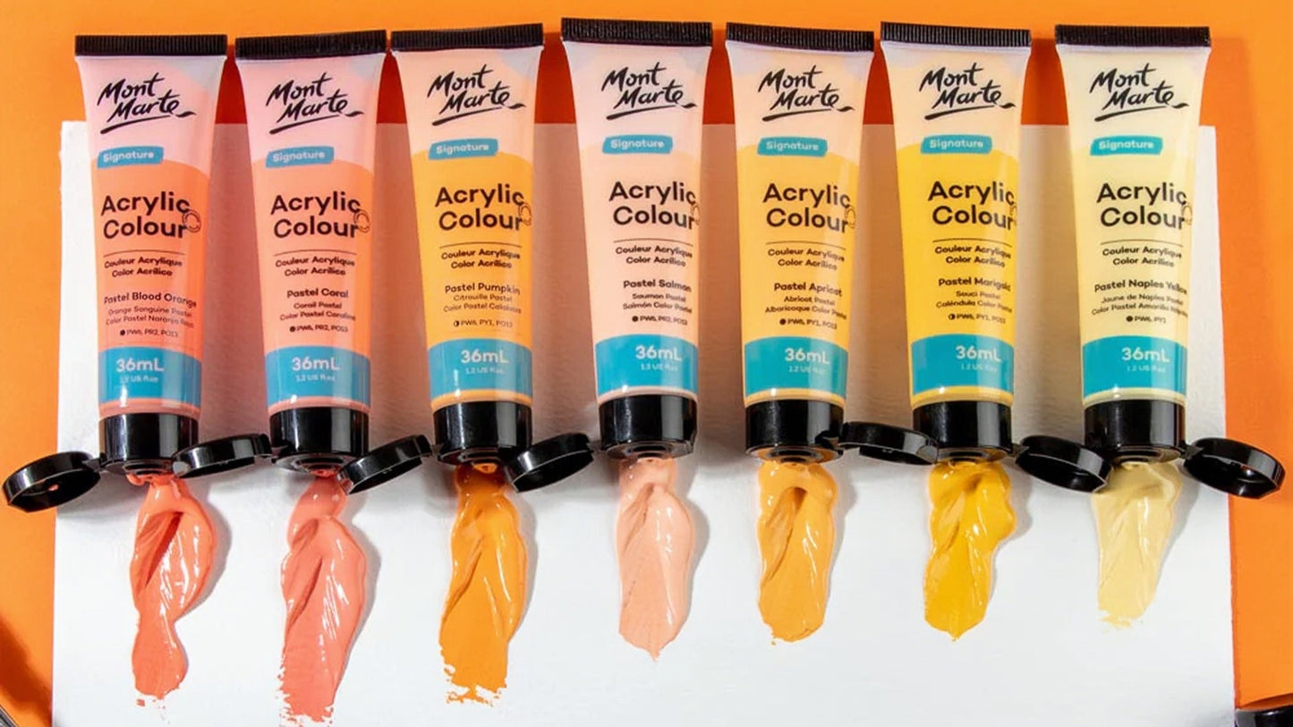 Mont Marte Acrylfarben Set Pastell- 18x36ml in Tuben