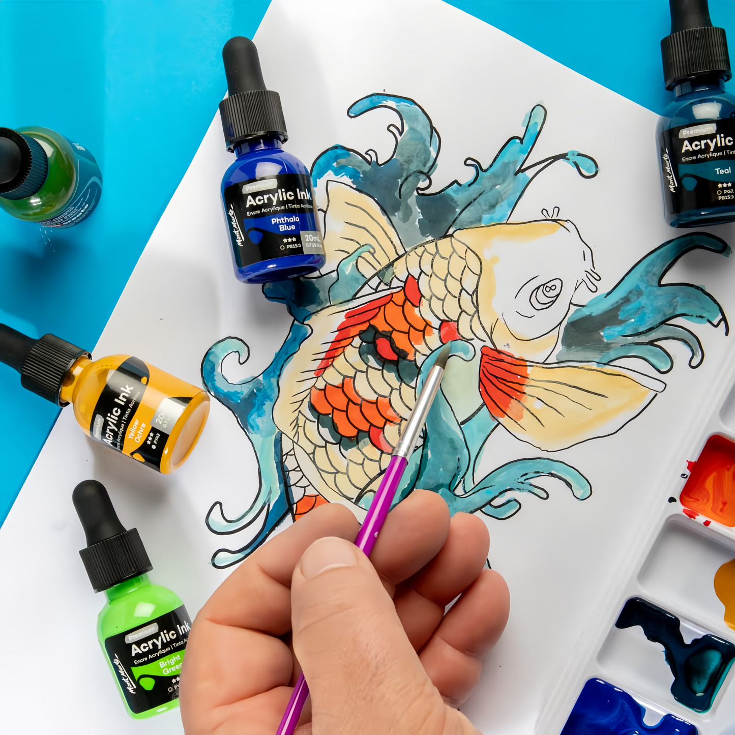 Mont Marte Premium Acryl Ink Set – 6 / 12 Farben