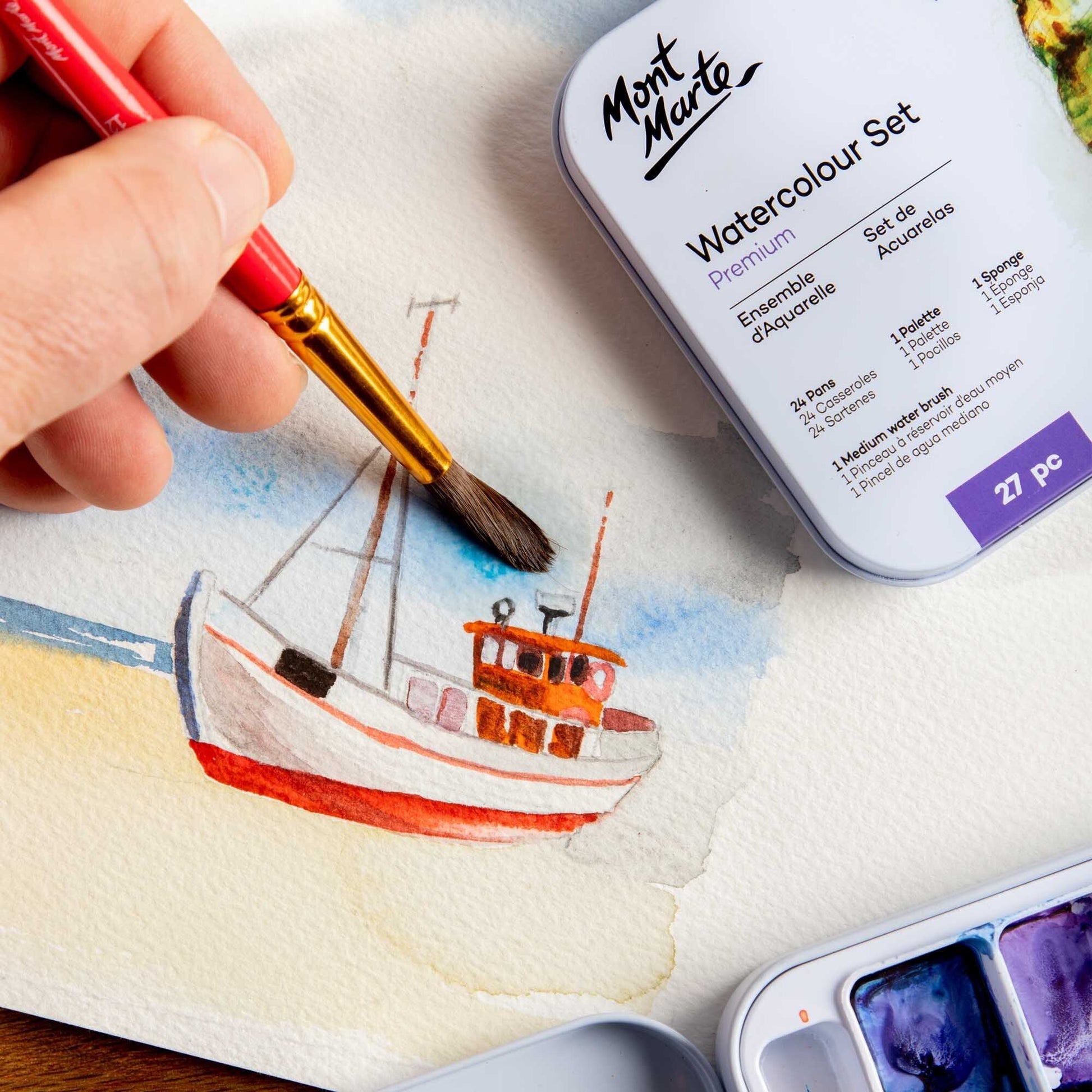Mont Marte Premium Aquarellfarben Set  - 24 / 36 Farben - SETL