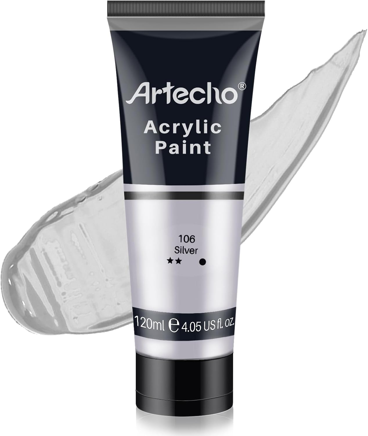 Artecho Acrylfarbe 2 x 120ml – Weiß, Schwarz, Golden, Silber & mehr Farben verfügbar - SETL