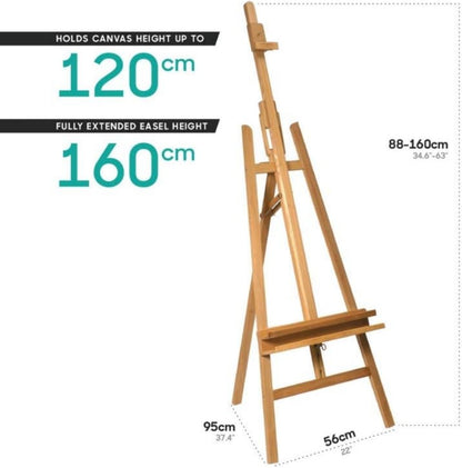 Mont Marte Atelierstaffelei - aus Buchenholz - bis 120cm hoch