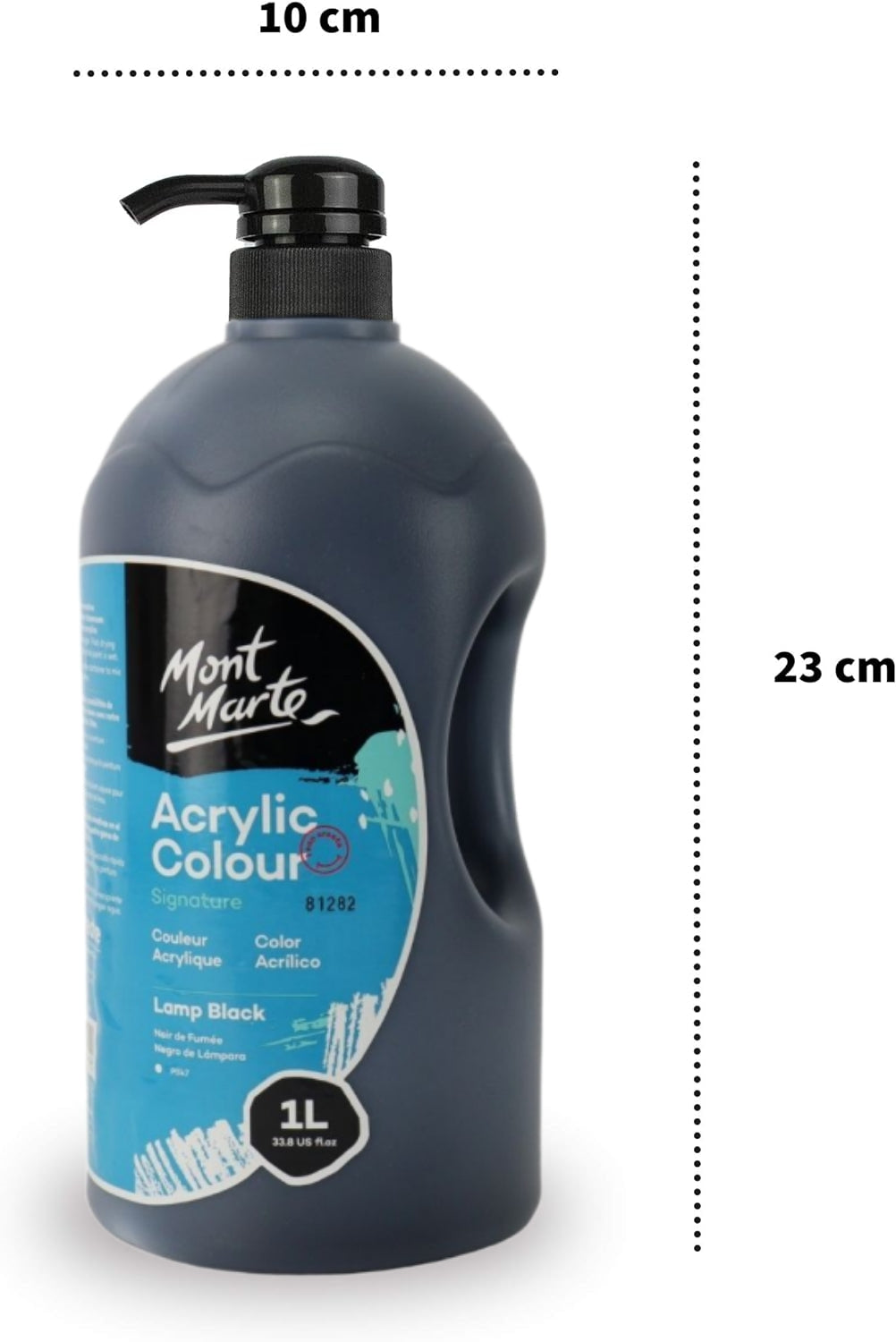 Mont Marte Acrylfarbe 1000 ml – Farbe wählbar in Weiß / Schwarz - SETL