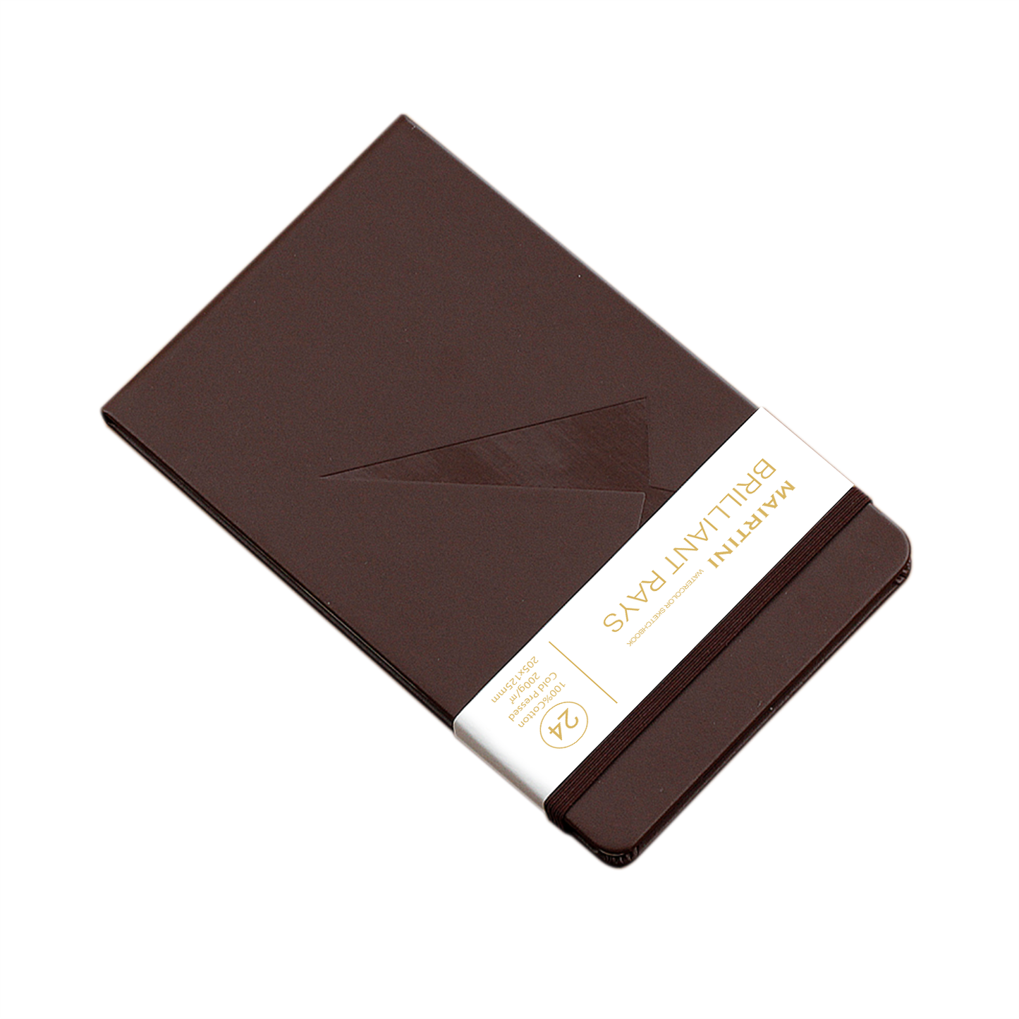 Mairtini Aquarellblock aus 100% Baumwolle, 200 g/m², 24 Blatt - Format A5 oder A6 - in Orange/ Pink/ Grün/ Braun - SETL