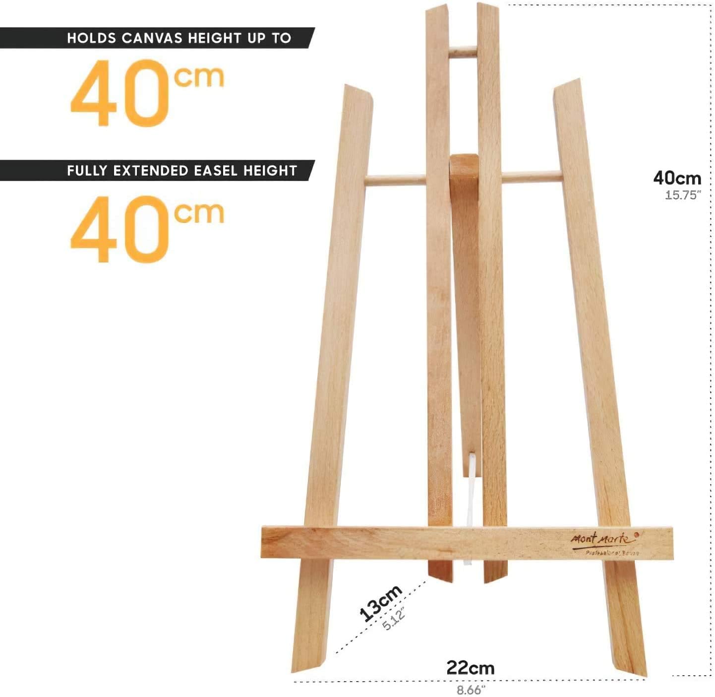 Mont Marte kleine Tischstaffelei - aus Buchenholz - 30cm/ 40cm hoch - SETL