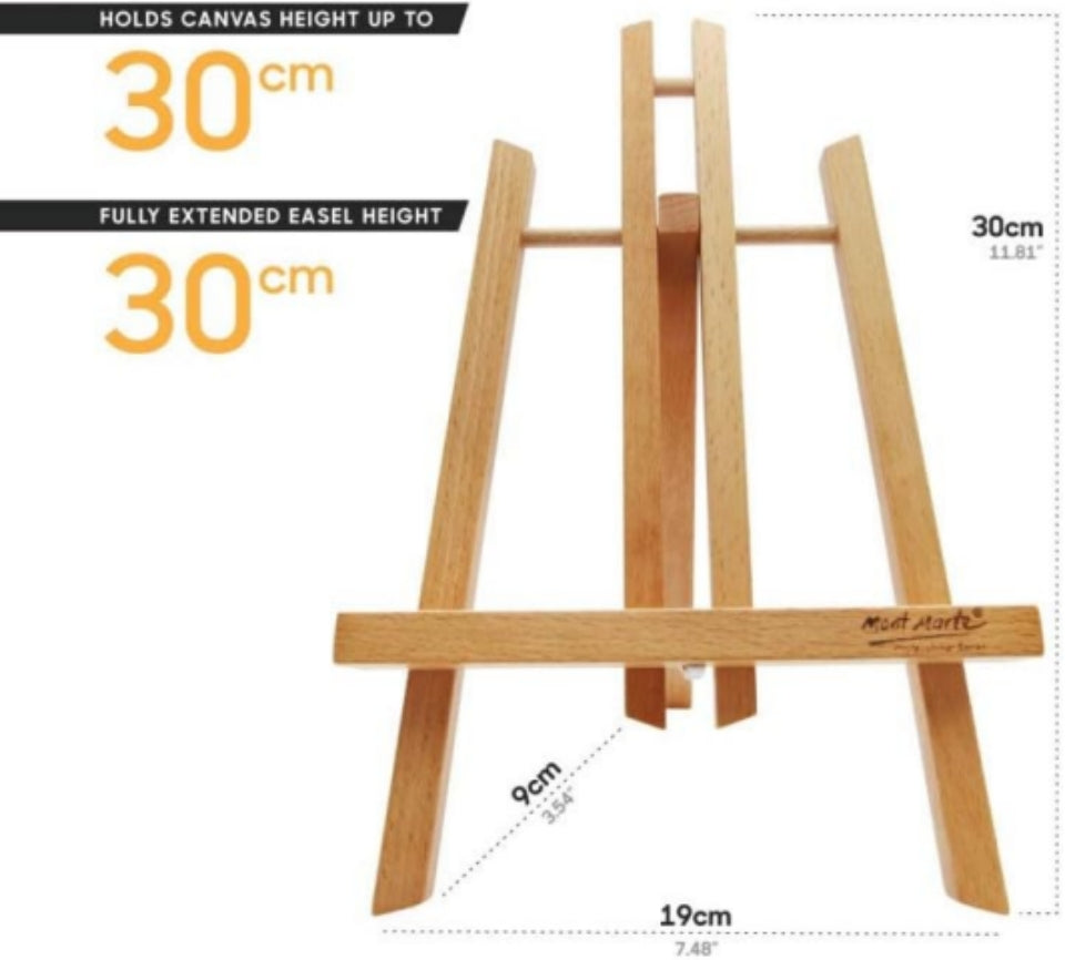 Mont Marte kleine Tischstaffelei - aus Buchenholz - 30cm/ 40cm hoch - SETL