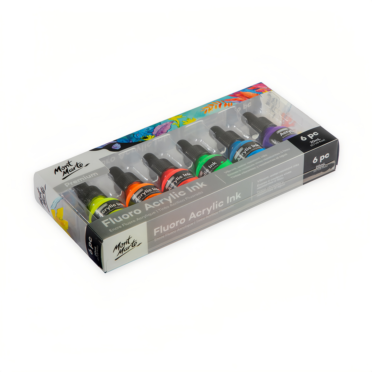 Mont Marte Premium Acryl Ink Set Neon – 6  Farben