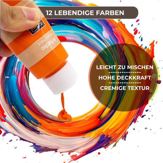 Artecho Acrylfarben Set Metallic -  12×59ml in Flaschen