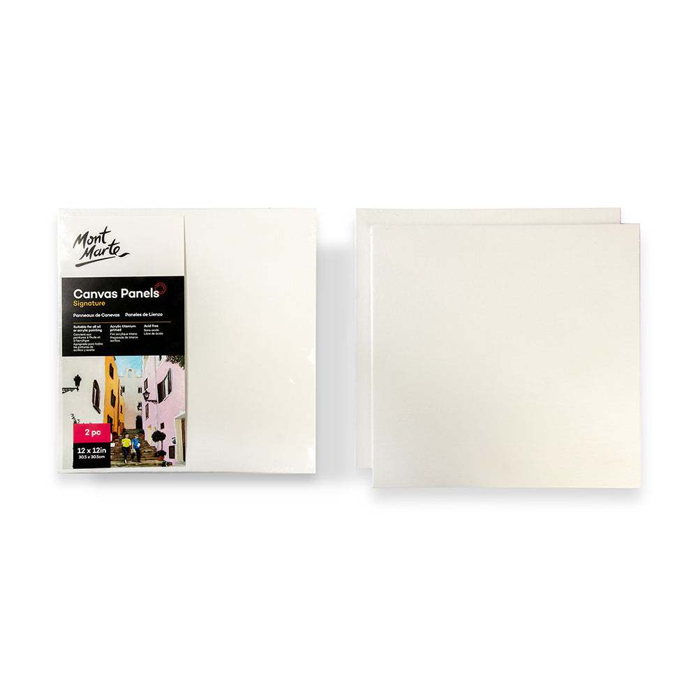 Mont Marte Leinwandplatten 30,5 x 30,5 cm, 2er Set