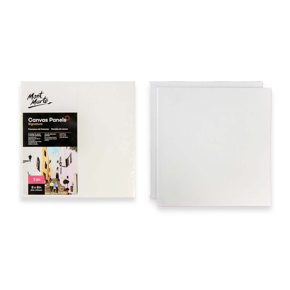 Mont Marte Leinwandplatten 20,4 x 20,4 cm, 2er Set