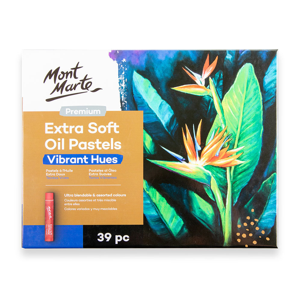 Mont Marte Ölpastellkreiden Set – Lebendige Farben, 39 / 52 / 72 Stk. - SETL