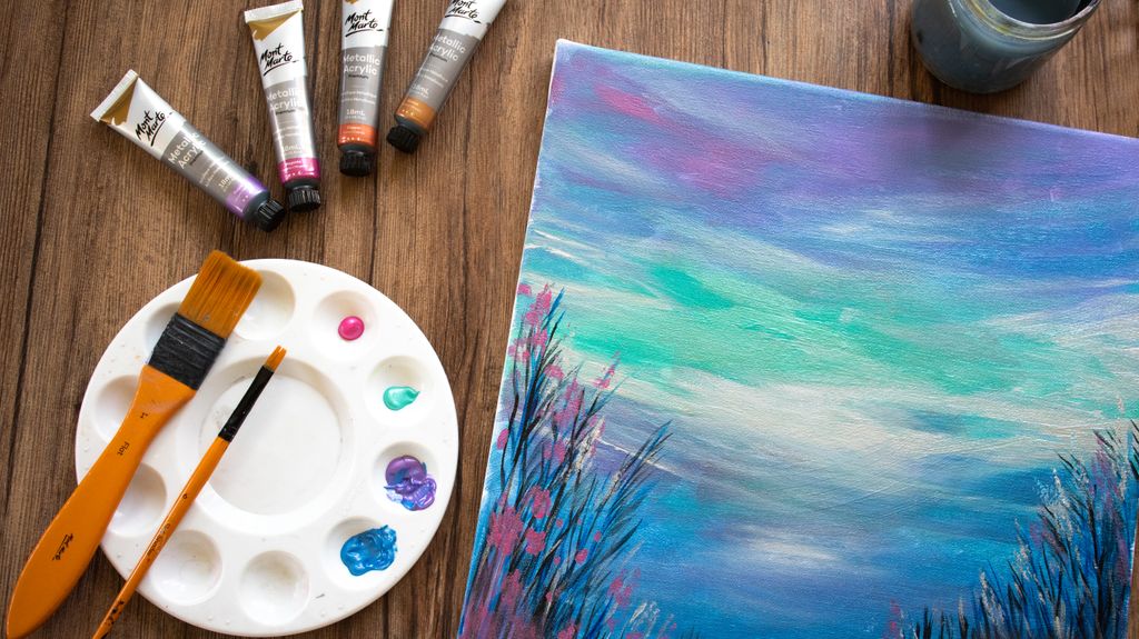 Mont Marte Metallic Acrylfarben Set – 8×18 ml Tuben - SETL