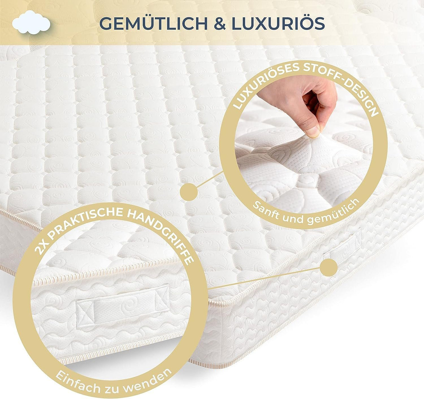 ESSENCE SLEEP Wendematratze GOLDEN – 20cm, H2&H3 in einer Matratze
