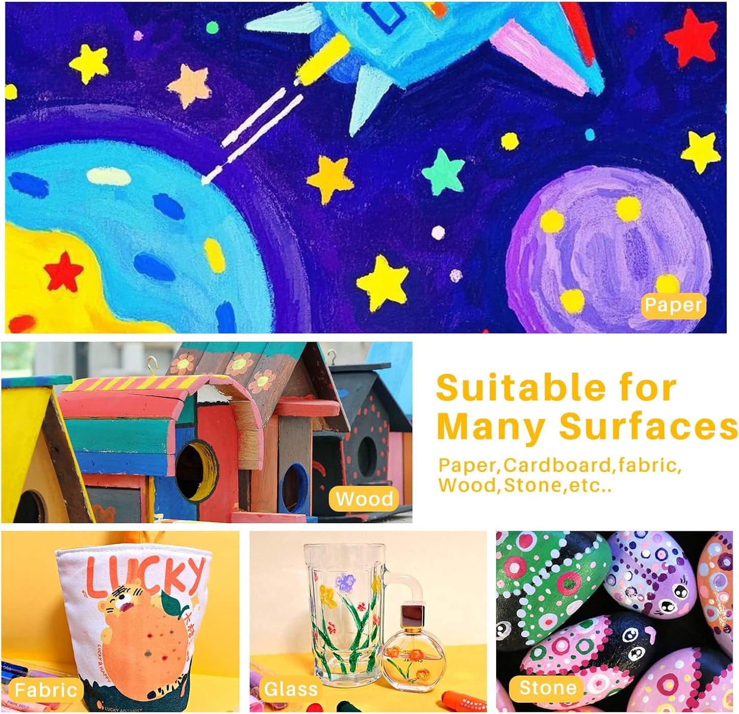 Artecho Temperastifte Set – 36 Farben inkl. Pastell, Neon & Metallic