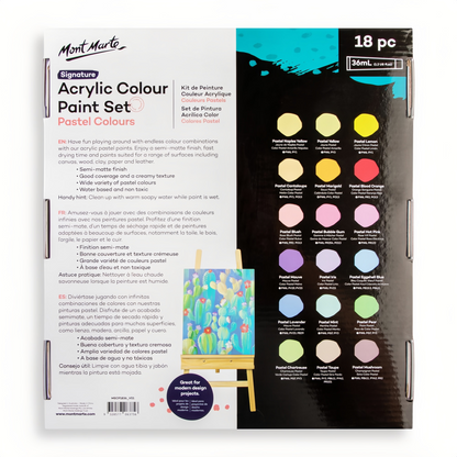 Mont Marte Acrylfarben Set Pastell- 18x36ml in Tuben