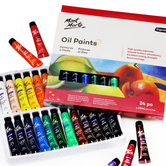 Mont Marte Ölfarben Set 24 x 12 ml Tuben - SETL