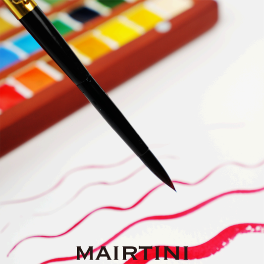 MAIRTINI TravelMate Aquarellpinsel – Reiseset Grün Nr.0/1/2/4/6 - SETL