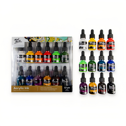 Mont Marte Premium Acryl Ink Set – 6 / 12 Farben