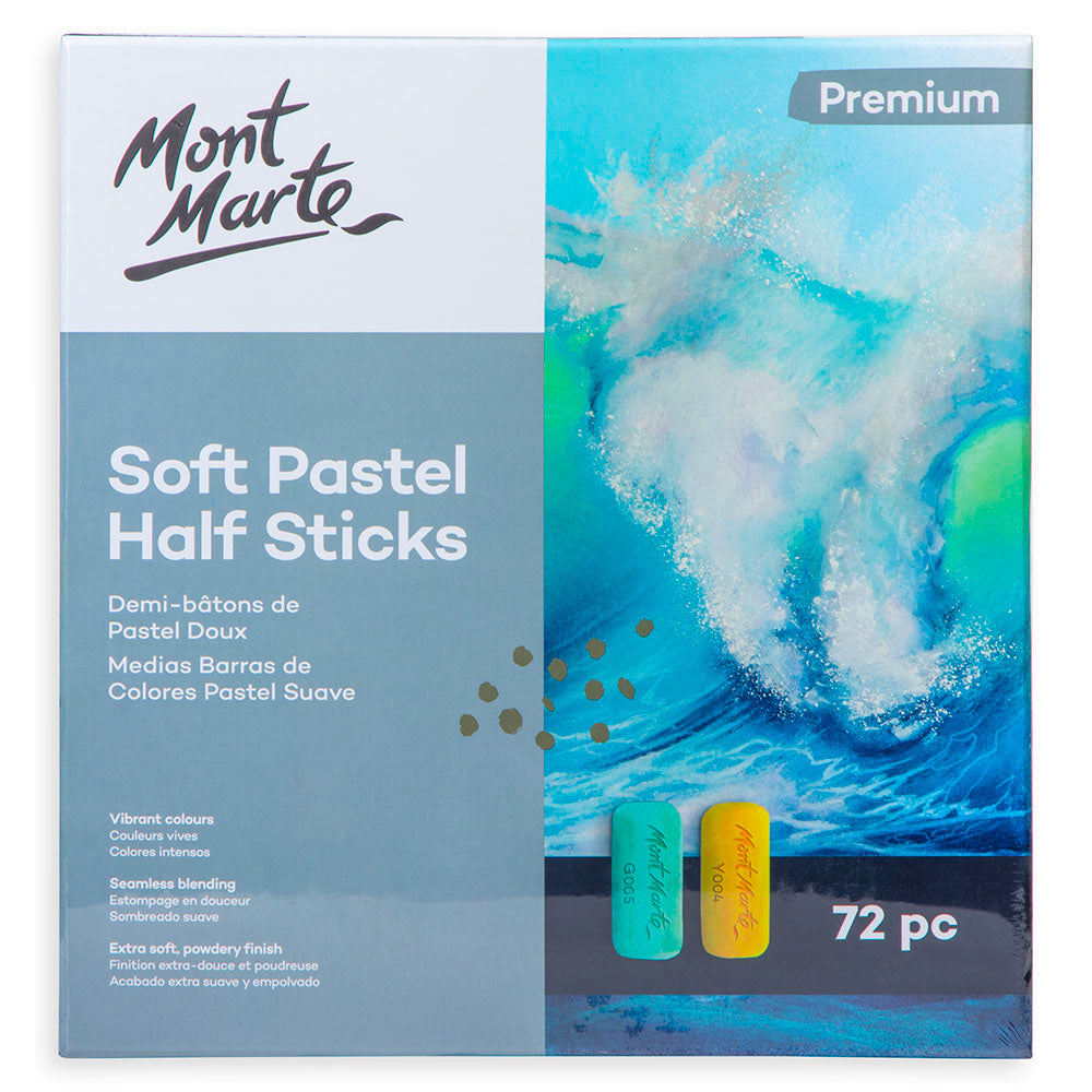 Mont Marte Softpastell Halbkreiden Premium 48 / 72 Farben - SETL