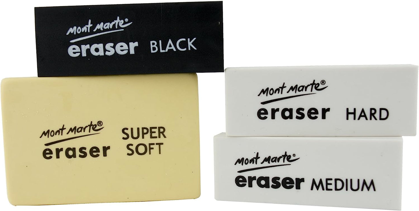 Mont Marte Künstler Radiergummi Set 4-teilig