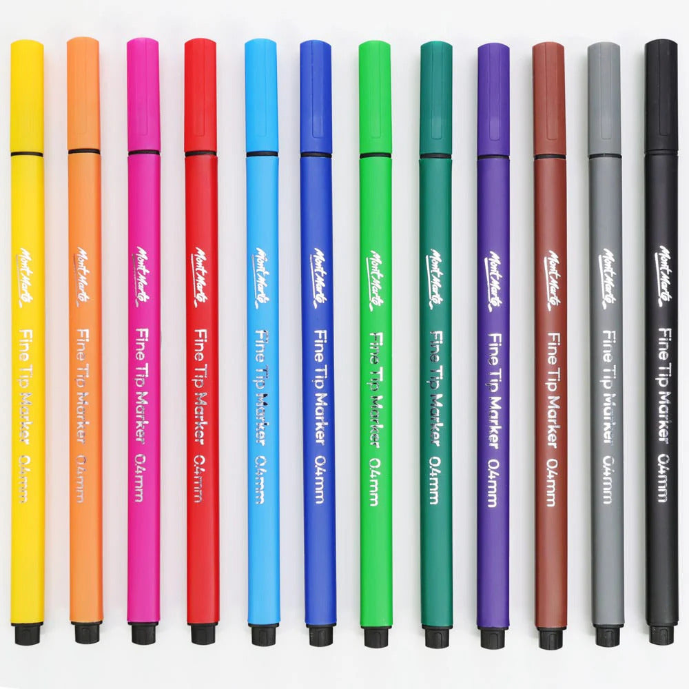 Mont Marte Signature Fine Tip Marker 12-teilig - SETL