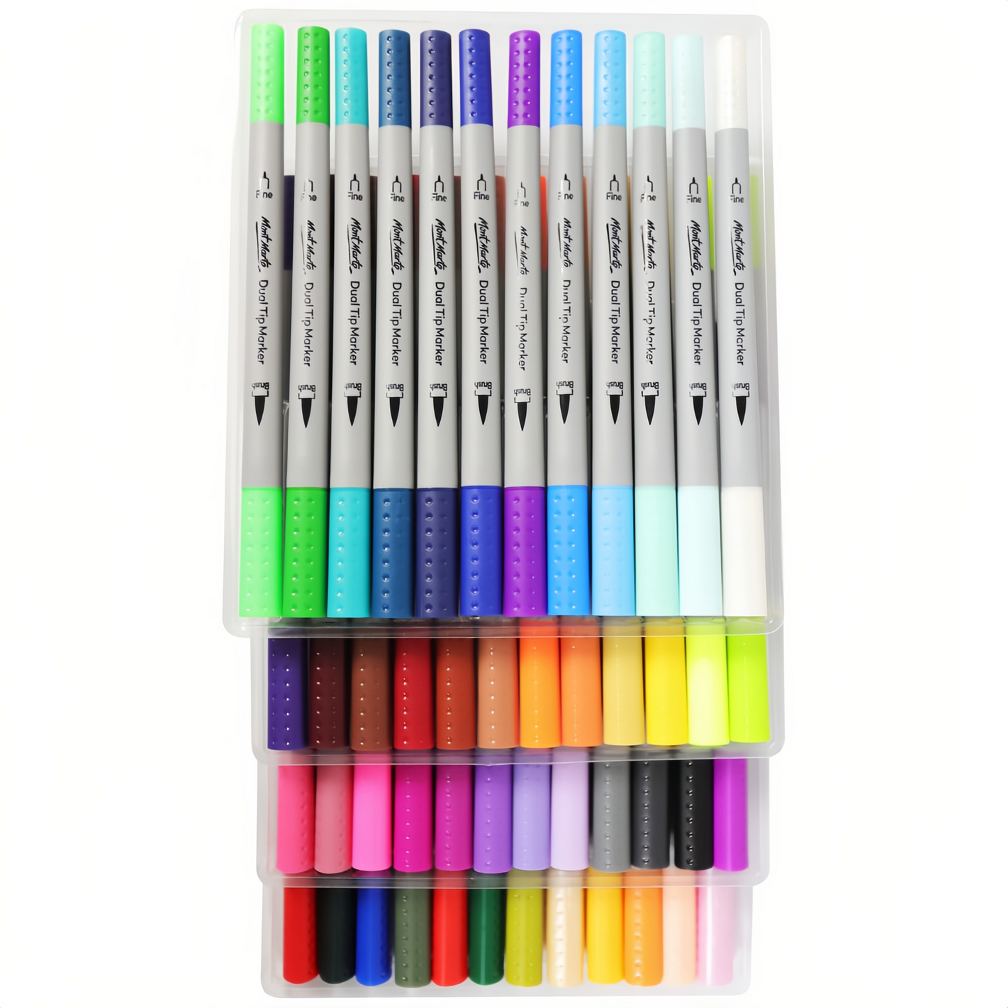 Mont Marte Brush/Fineliner Set – 48 Farben, Dual Tip