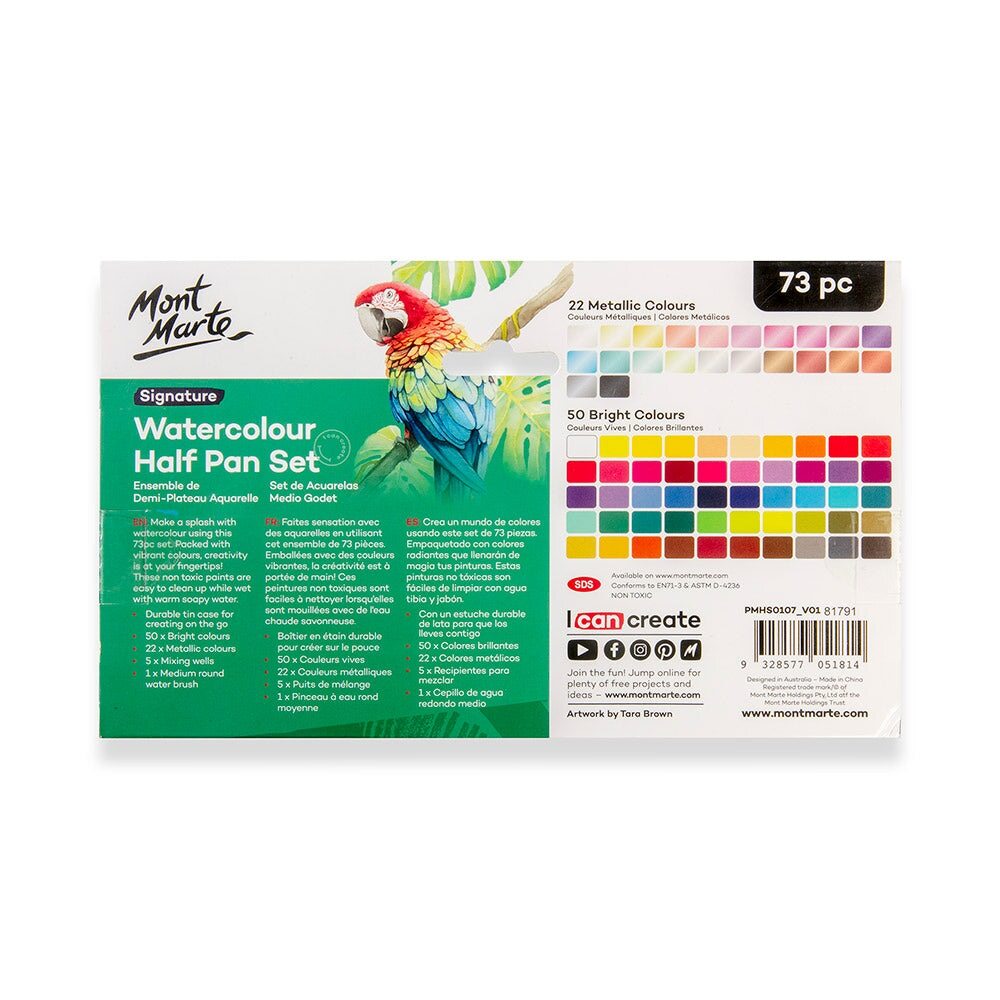 Mont Marte Premium Aquarell Set 72 Farben - SETL