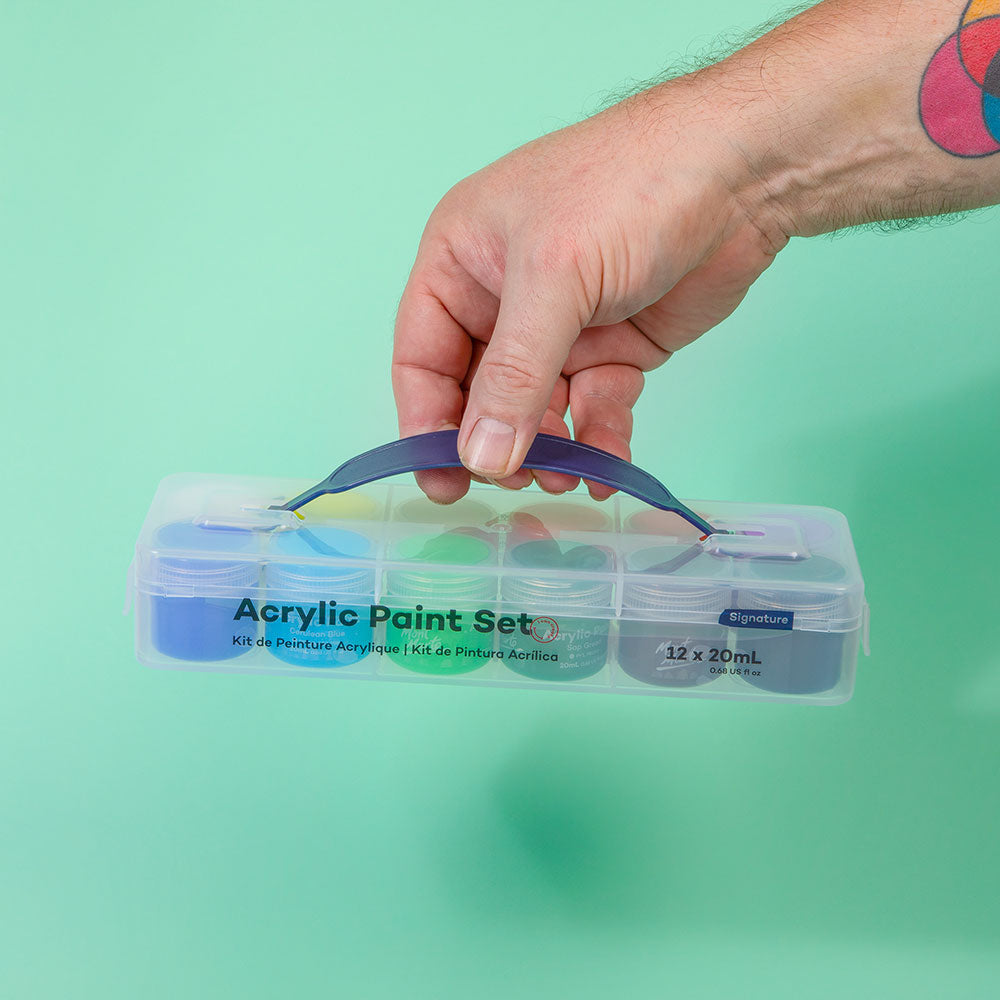 Mont Marte Acrylfarben Set im Koffer – 12 / 24 x 20 ml - SETL