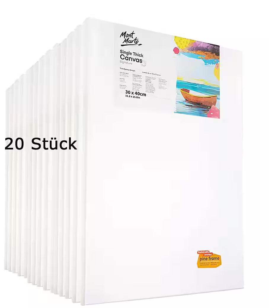 Mont Marte Signature Single Thick Leinwand – umweltfreundlich grundierte Baumwolle - SETL