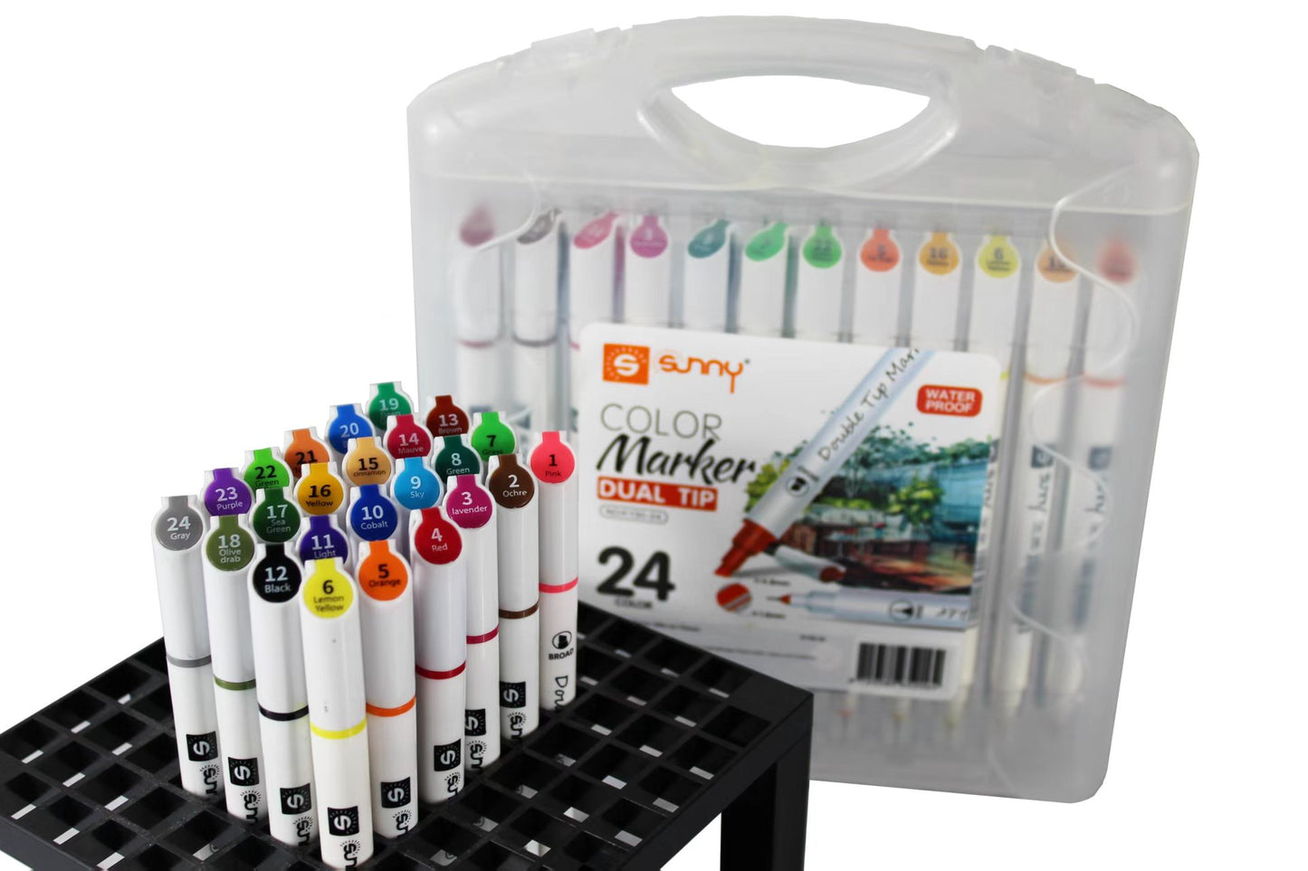 Sunny Dual Tip Marker Set 24 Farben - SETL